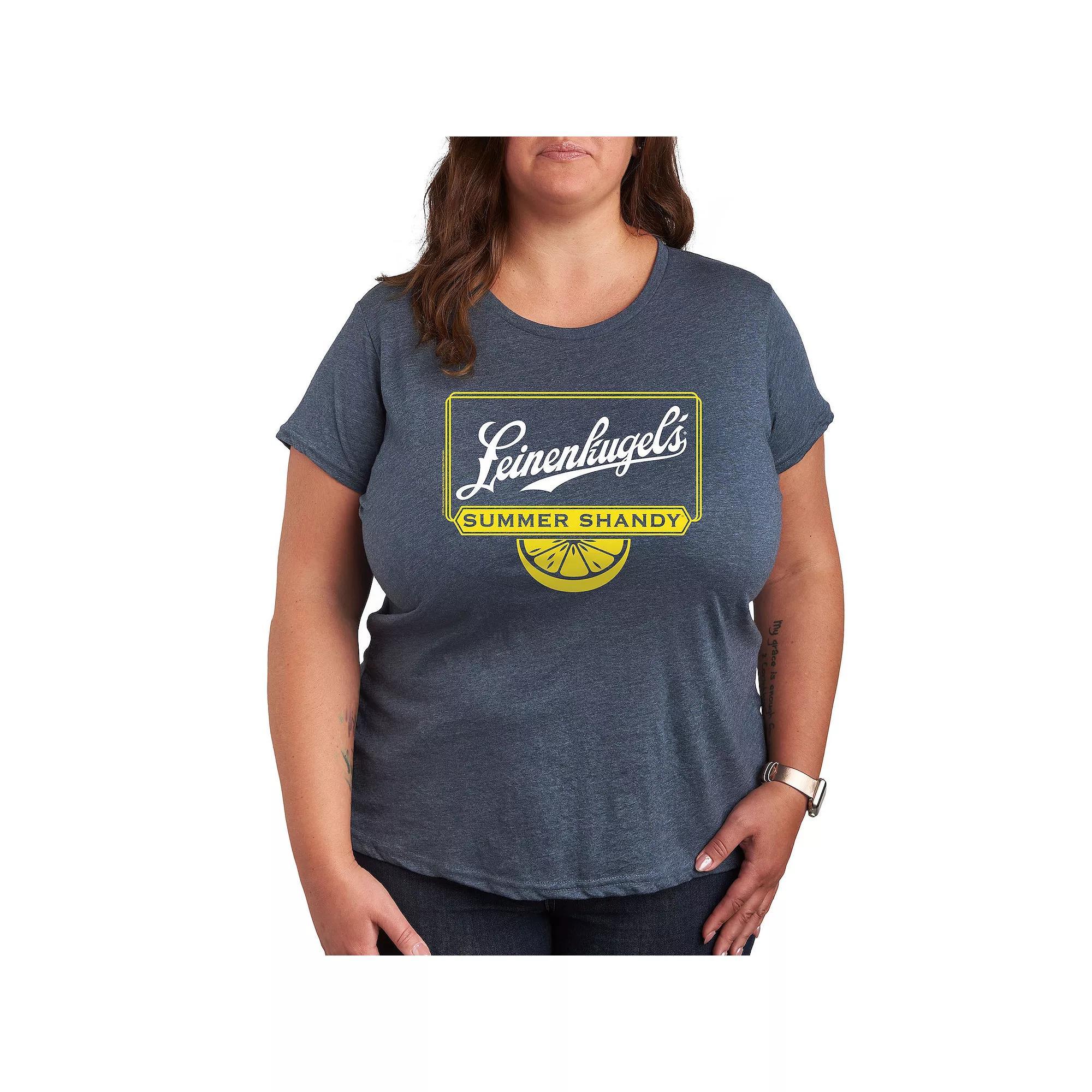 Plus Leinenkugel's Shandy Lemon Graphic Tee, Women's, Size: 1XL, Grey Blue Product Image