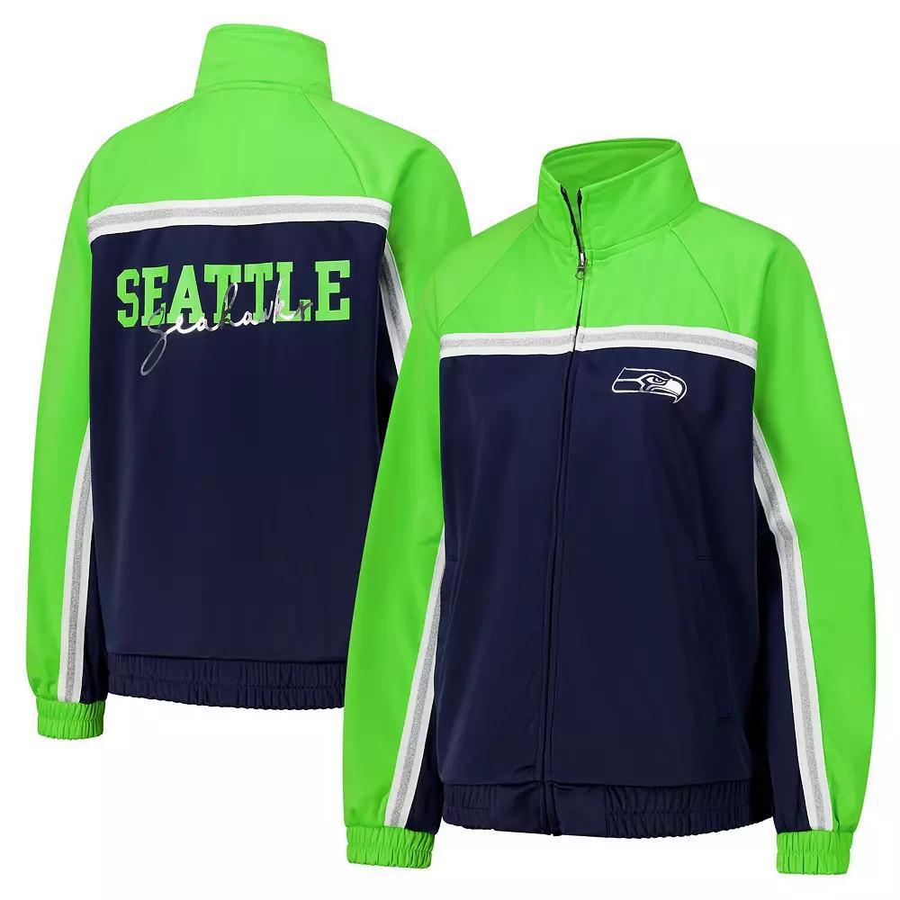 Women's G-III 4Her by Carl Banks College Navy Seattle Seahawks Post Game Full-Zip Track Jacket, Size: Medium, Team Product Image