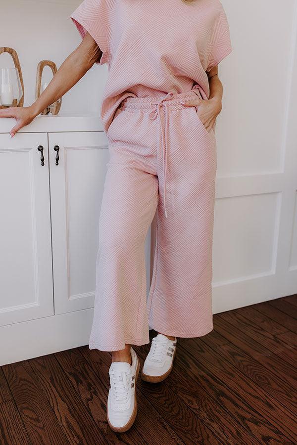 Lattes First High Waist Trousers in Light Pink Product Image