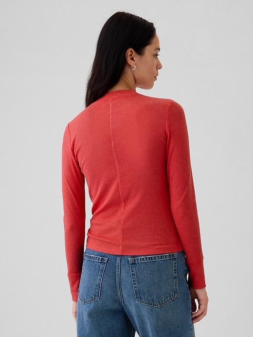 Essential Rib Mockneck T-Shirt Product Image