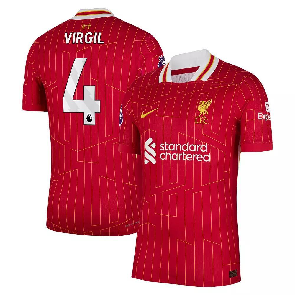 Men's Nike Virgil van Dijk Red Liverpool 2024/25 Home Authentic Player Jersey, Size: Small, Lvp Red Product Image