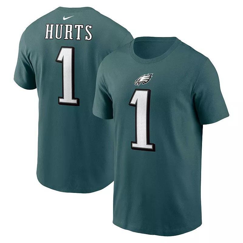 Mens Nike Jalen Hurts Midnight Philadelphia Eagles Player Name & Number T-Shirt Product Image