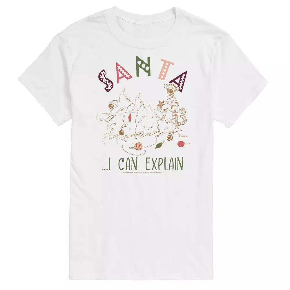 Disney's Winnie The Pooh Men's Santa I Can Explain Graphic Tee,  Product Image