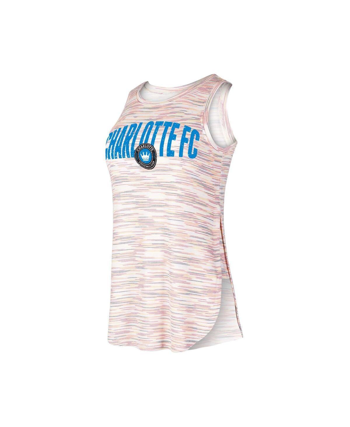 Concepts Sport Womens White Charlotte Fc Sunray Tri-Blend Tank Top Product Image