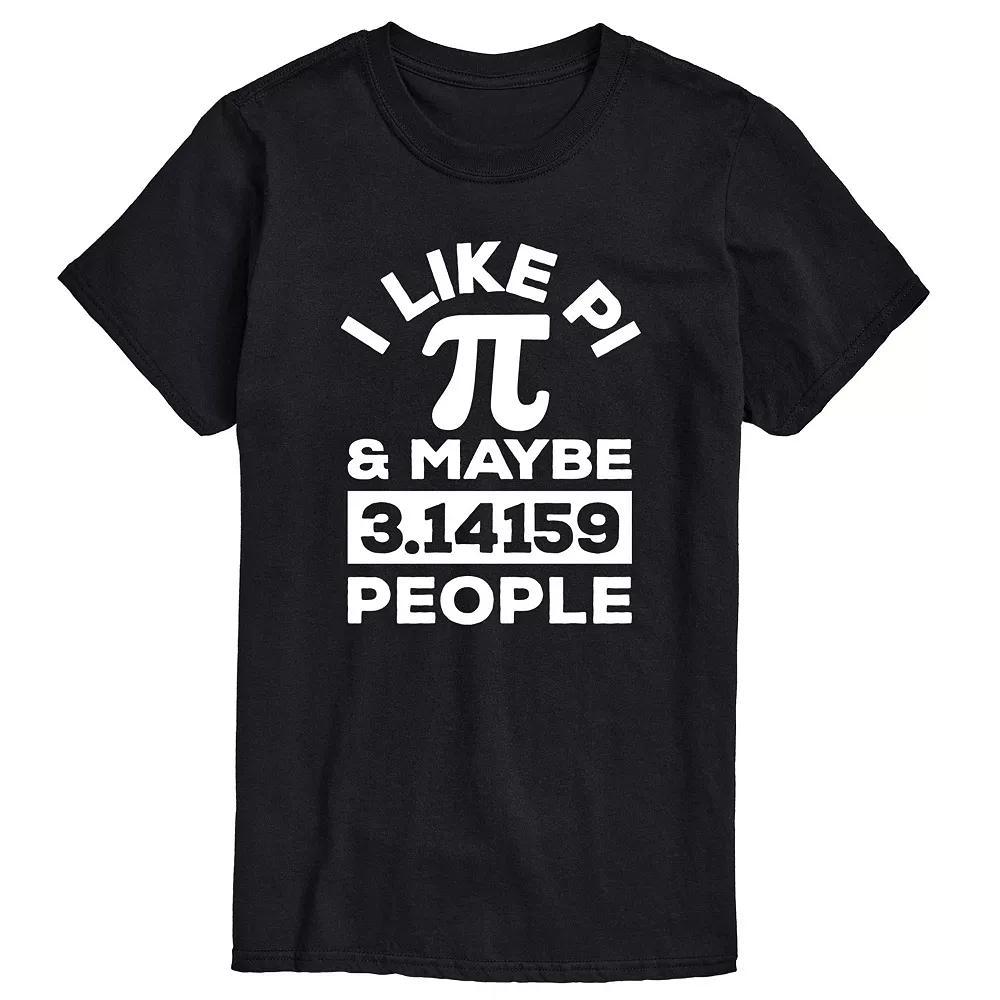 Big & Tall I Like Pi Tee, Men's, Size: XL Tall, Black Product Image