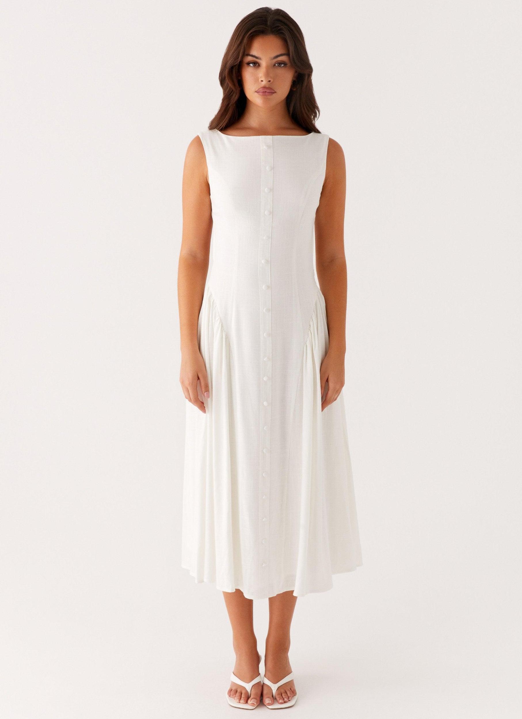 Maylah Midi Dress - White Product Image