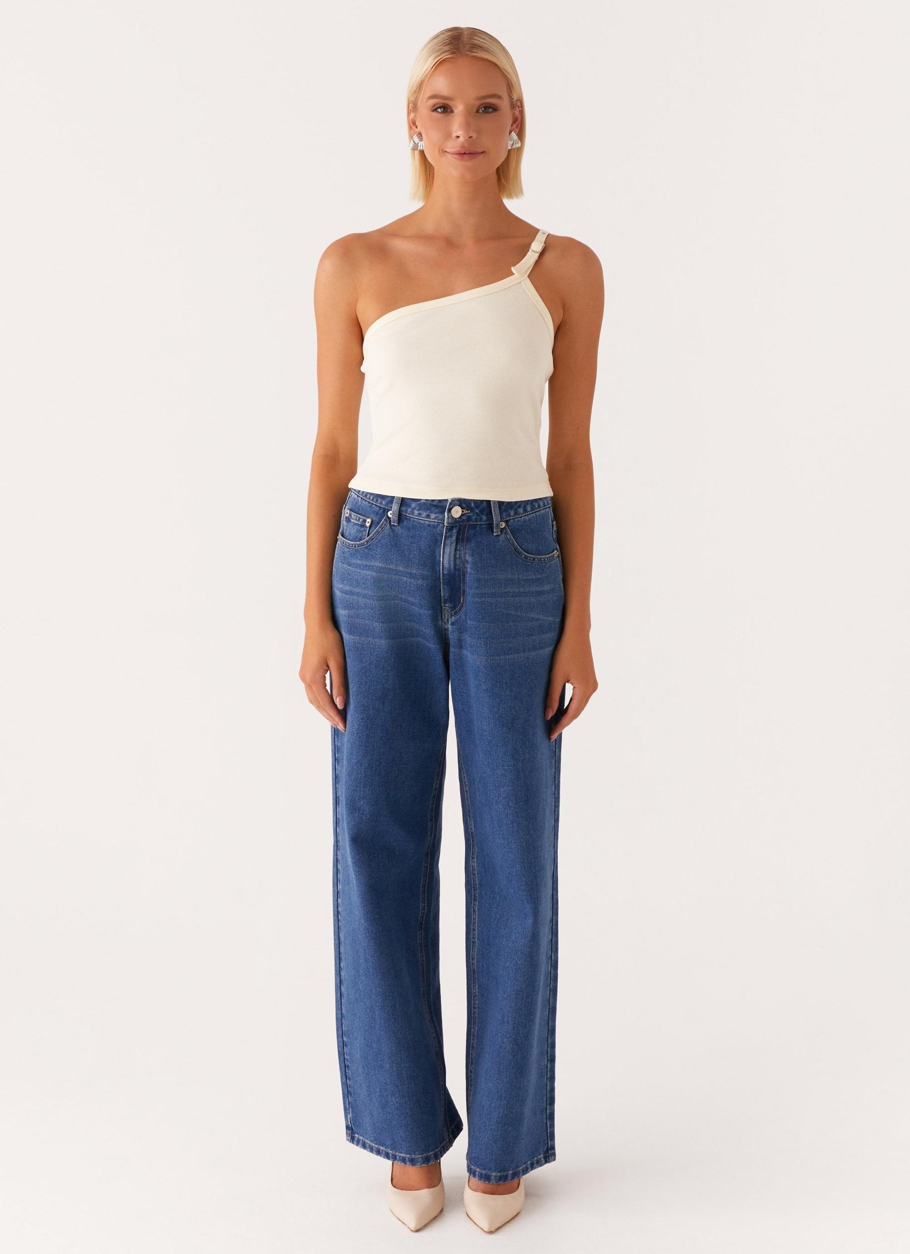 Mataya Buckle Top - Lemon Product Image