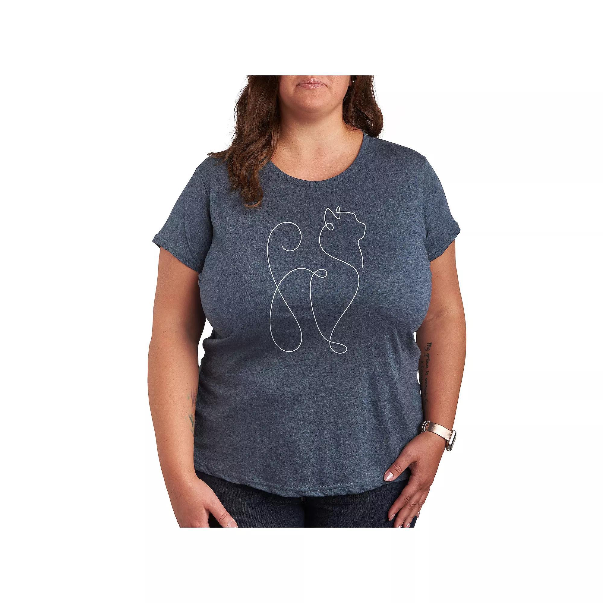 Plus Be Kind Graphic Tee, Women's, Size: 1XL, Grey Blue Product Image