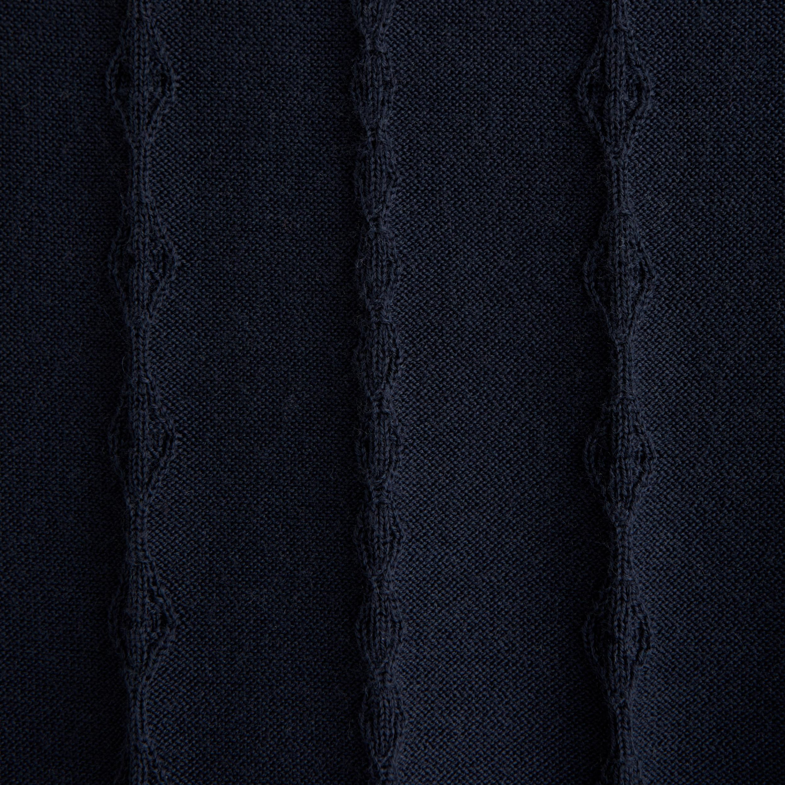 Merino Wool-Blend Stitch 3-Button Sweater Polo Product Image