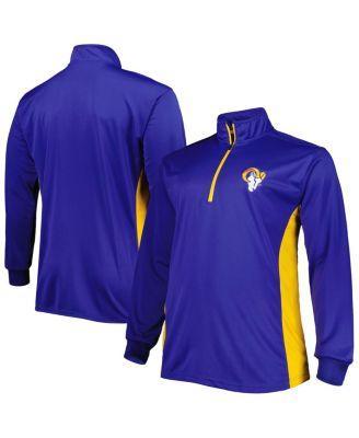 Men's Royal Los Angeles Rams Big & Tall Quarter-Zip Top, Size: 3XLT, Blue Product Image