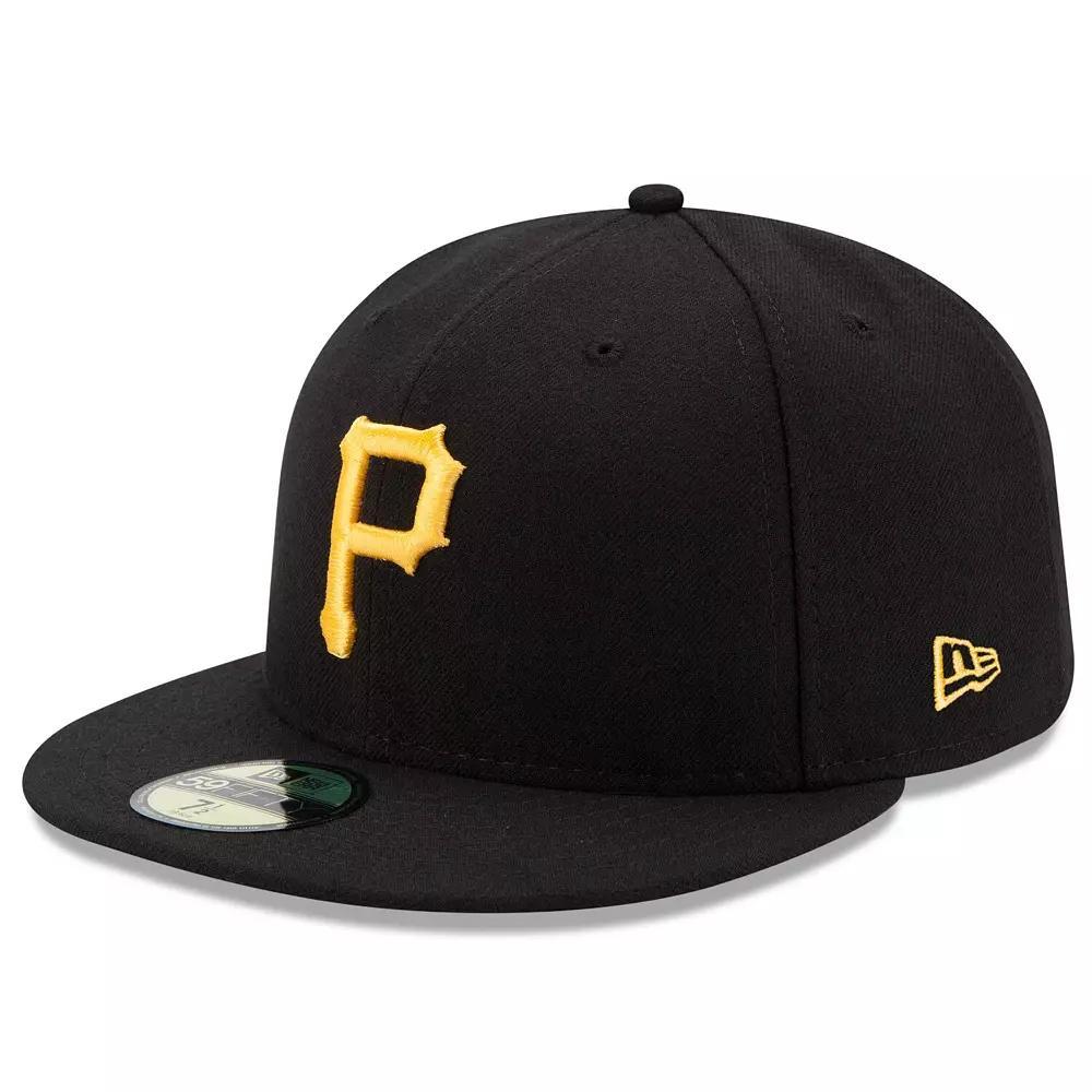 New Era Pittsburgh Pirates New Era Pirates 59Fifty Authentic Cap - Adult Black Product Image