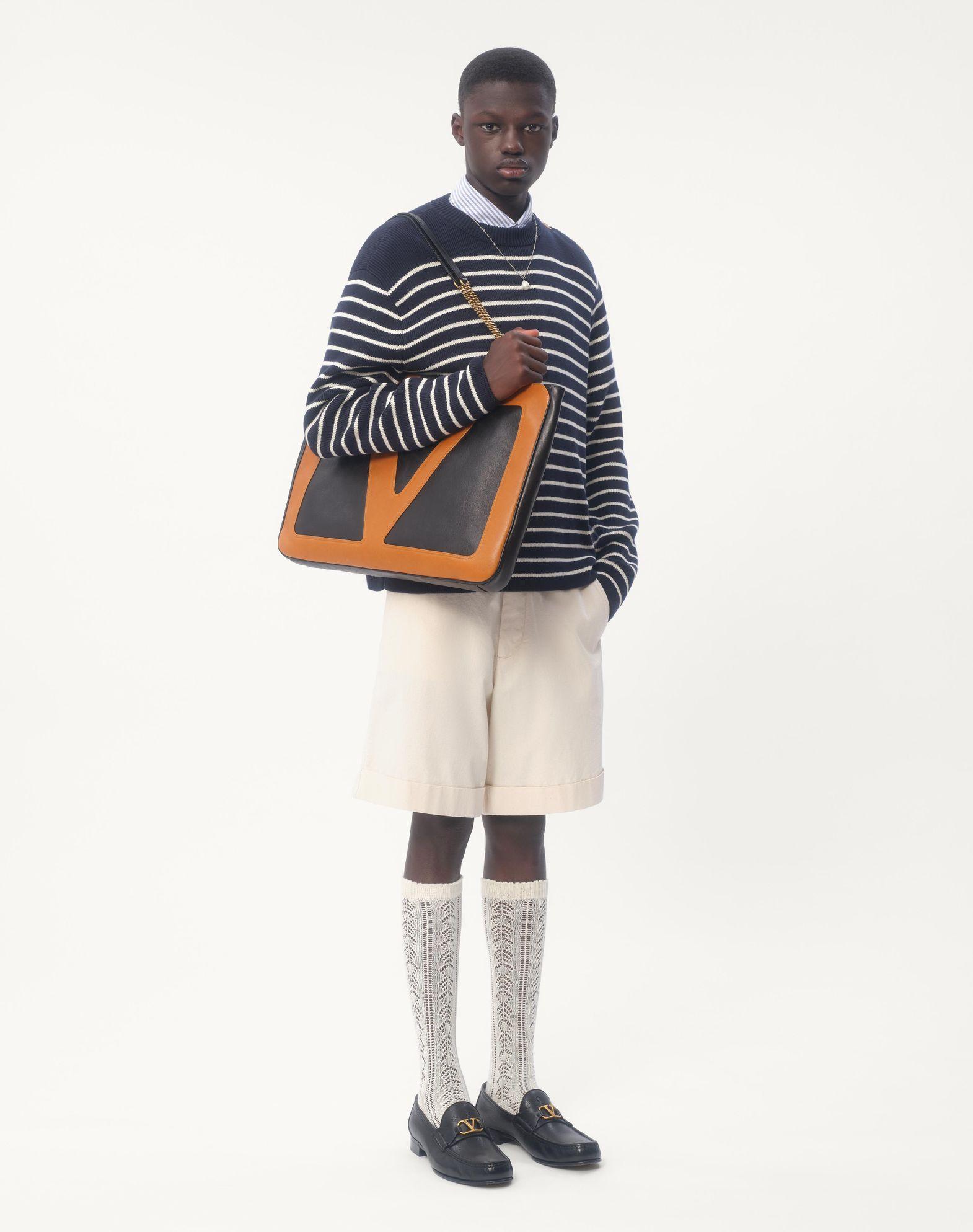 Cuffed Denim Bermuda Shorts Product Image