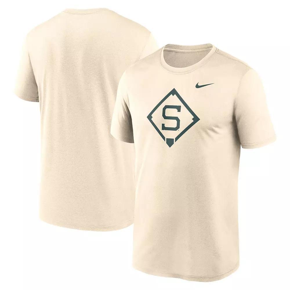 Men's Nike Cream Michigan State Spartans Legend Baseball Icon Performance T-Shirt,  Product Image