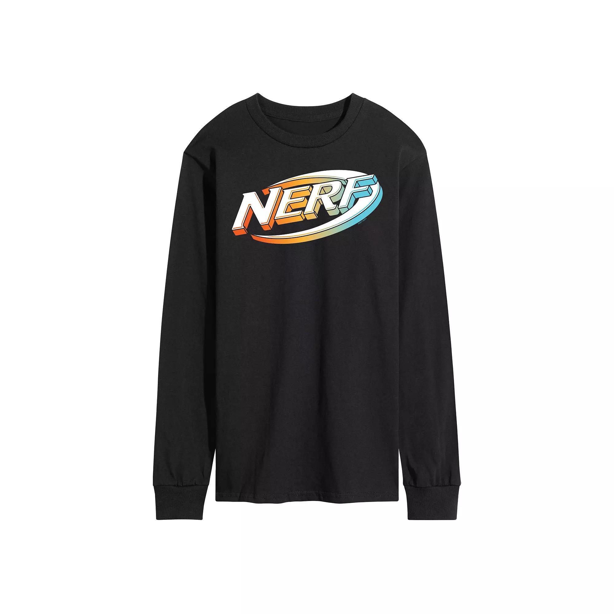 Men's Nerf 3D Logo Long Sleeve Graphic Tee, Size: XL, Black Product Image