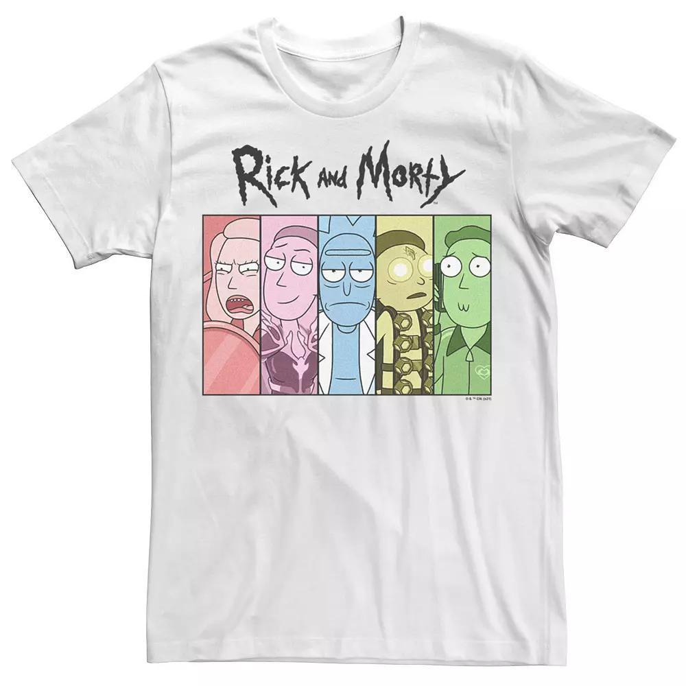 Men's Rick & Morty Character Panel Portraits Tee,  Product Image