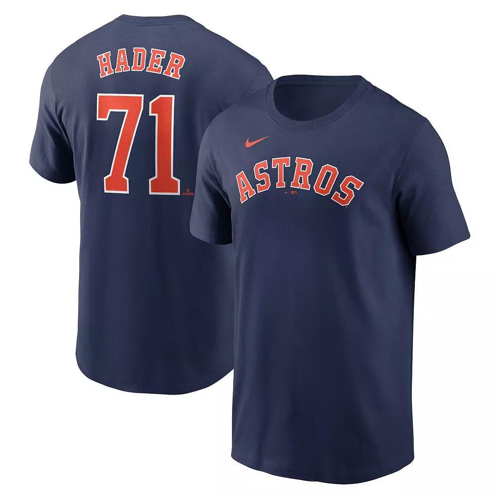Men's Nike Josh Hader Navy Houston Astros Fuse Name & Number T-Shirt,  Product Image