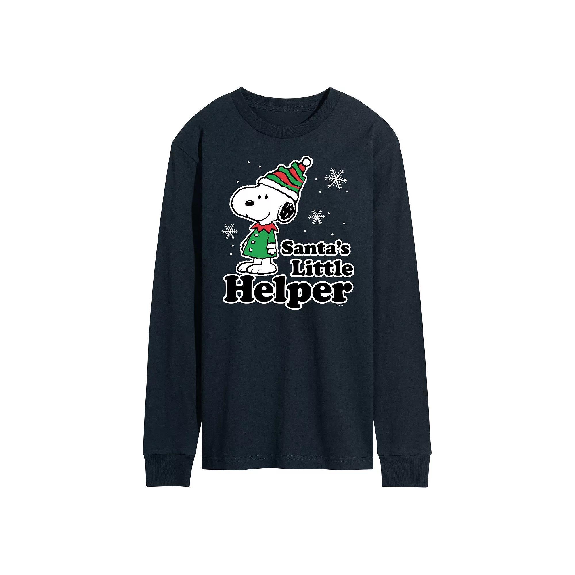 Men's Peanuts Santa's Little Helper Long Sleeve Tee,  Product Image