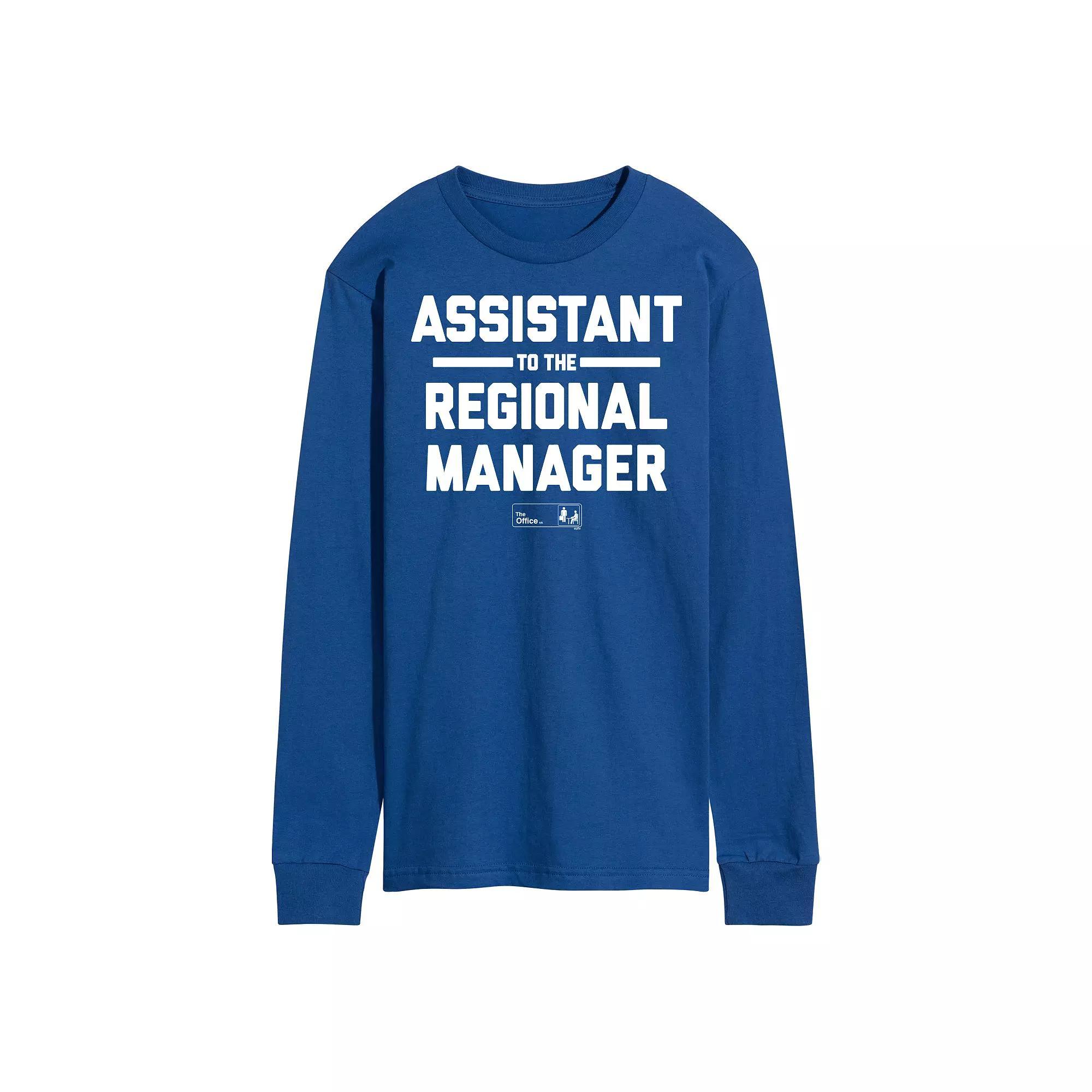 Men's The Office Assistant Regional Mgr Long Sleeve Tee, Size: Large, Blue Product Image