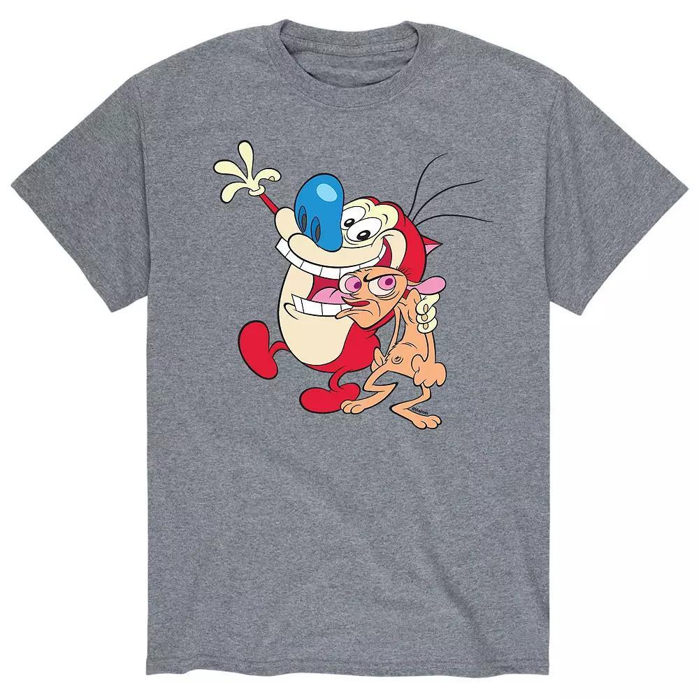 Men's Ren & Stimpy Walking Stimpy Mad Tee, Size: XXL, Gray Product Image