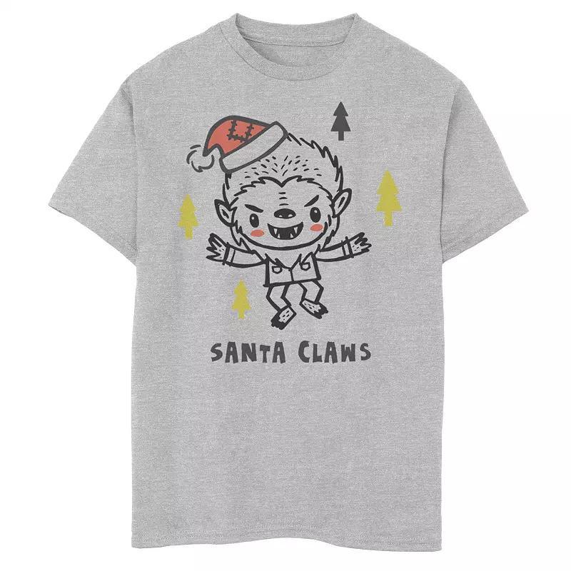Boys 6-20 Universal Monsters Christmas Wolf Man Santa Claws Graphic Tee, Boy's,  Product Image