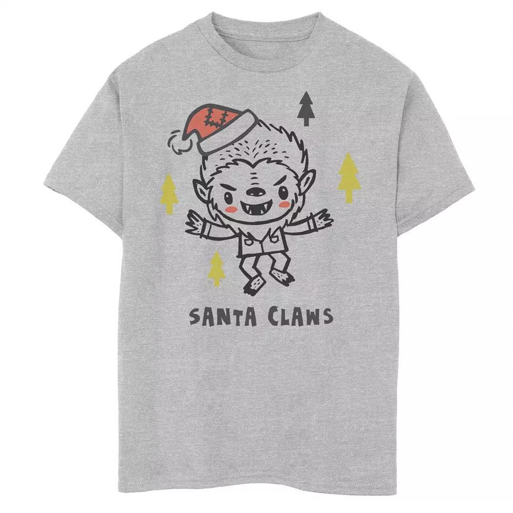 Boys 6-20 Universal Monsters Christmas Wolf Man Santa Claws Graphic Tee, Boy's,  Product Image