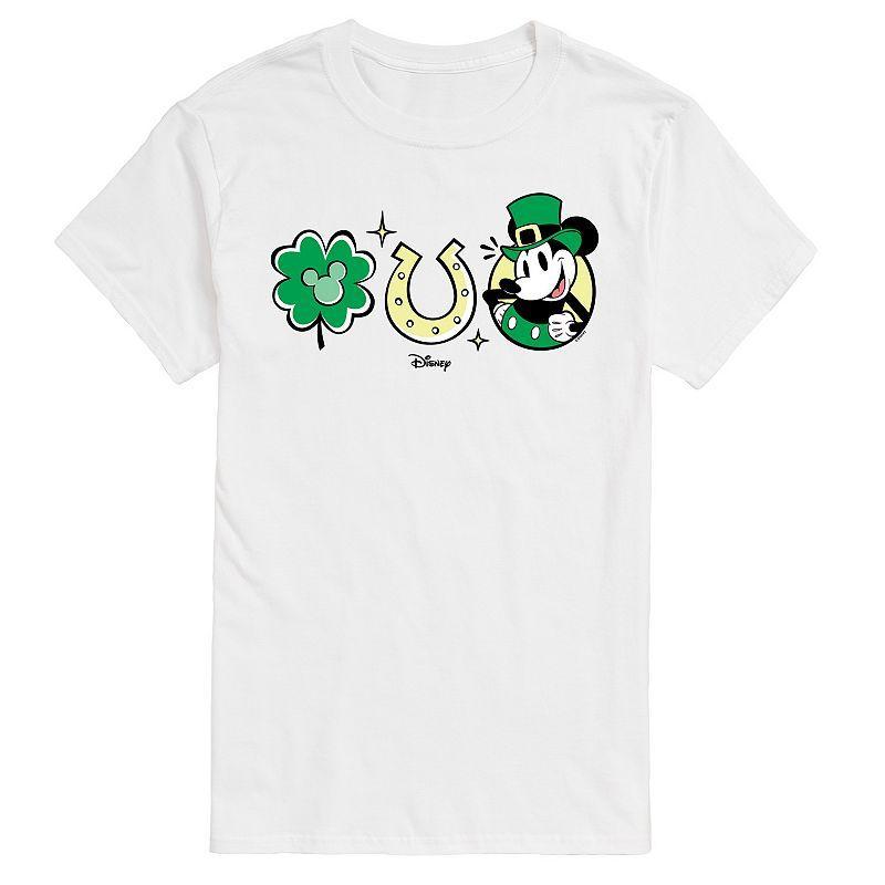 Disney's Mickey Mouse Men's St Patrick's Icons Graphic Tee, Size: Small, Grey Gray Product Image