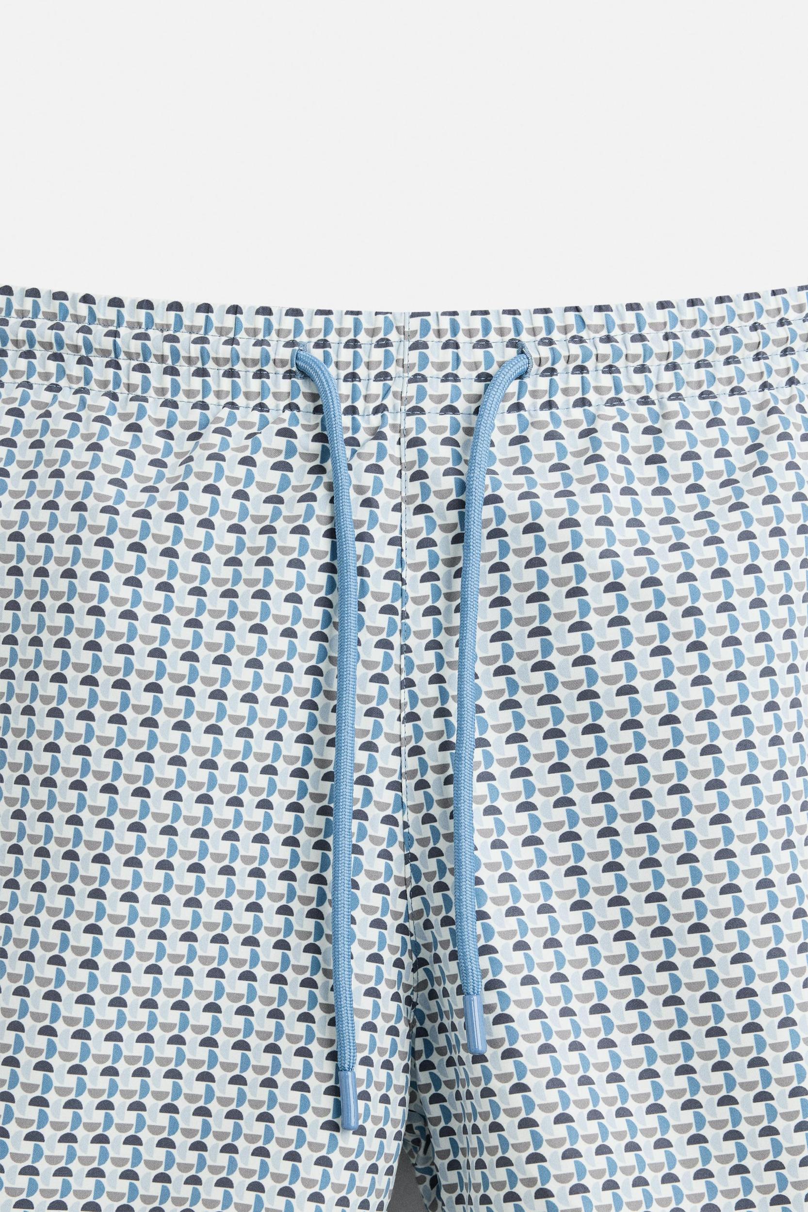 GEOMETRIC PRINT MID-LENGTH SWIMSUIT Product Image