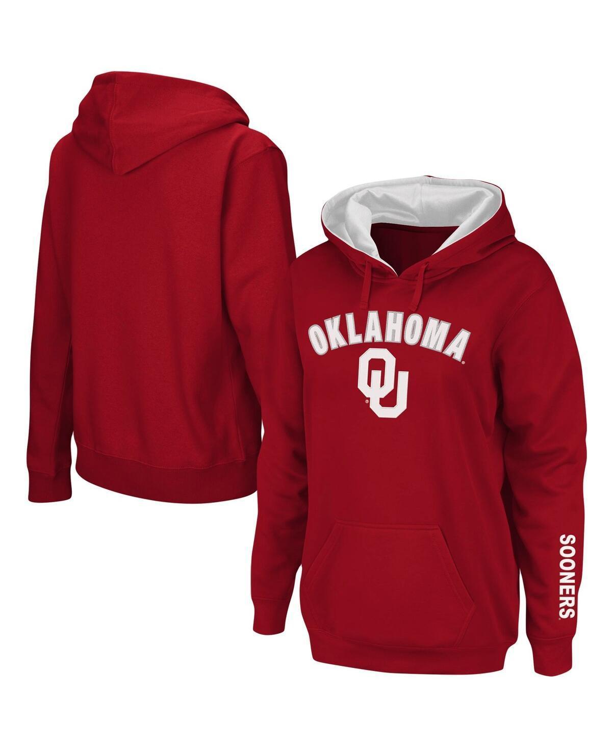 Womens Crimson Alabama Crimson Tide Arch & Logo 1 Pullover Hoodie Product Image