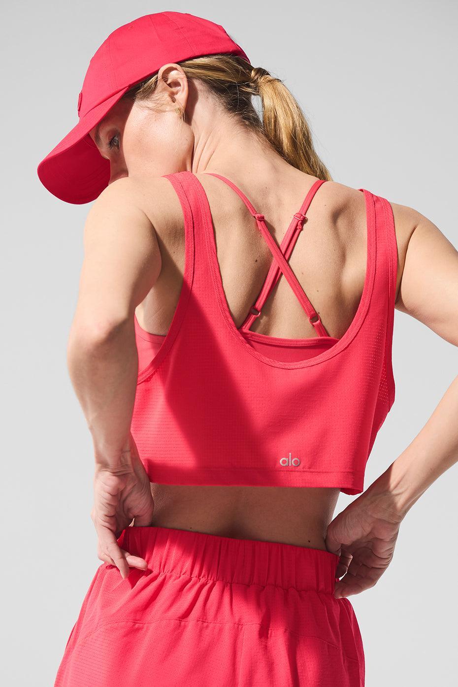Cropped Sport Star Tank - Candy Red Female Product Image
