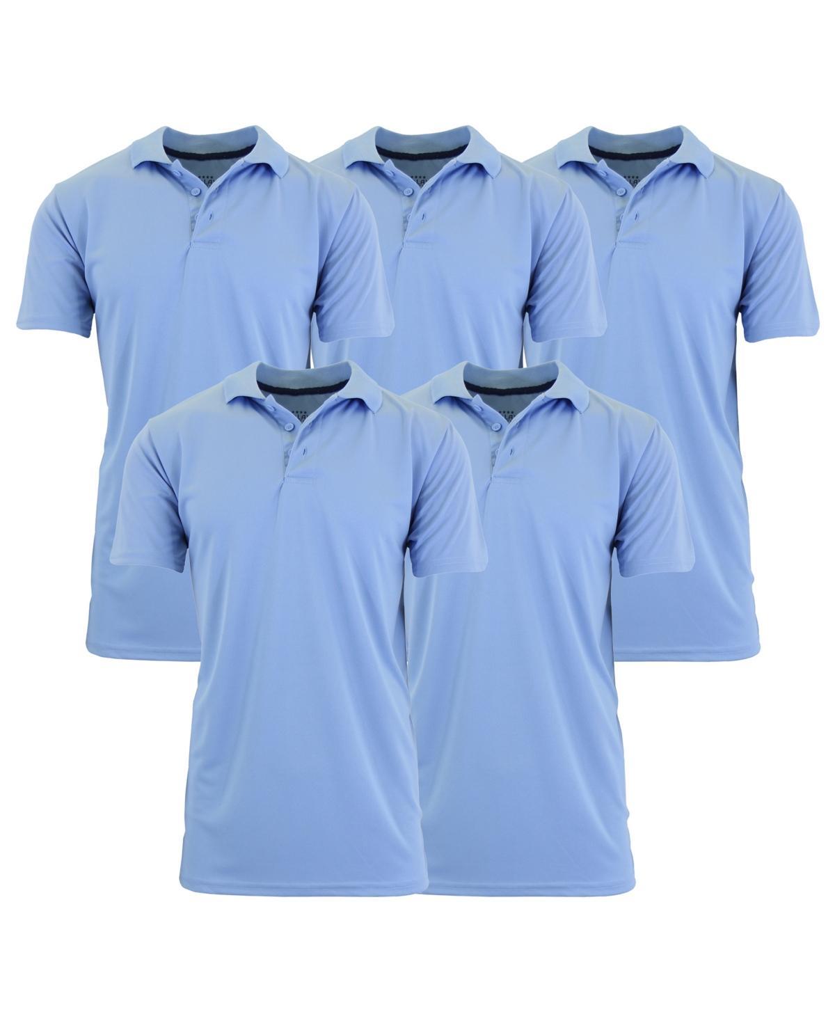 Galaxy By Harvic Mens Dry Fit Moisture-Wicking Polo Shirt, Pack of 5 Product Image