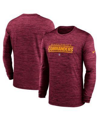 Mens Nike Burgundy Washington Commanders Sideline Team Velocity Performance Long Sleeve T-shirt Product Image