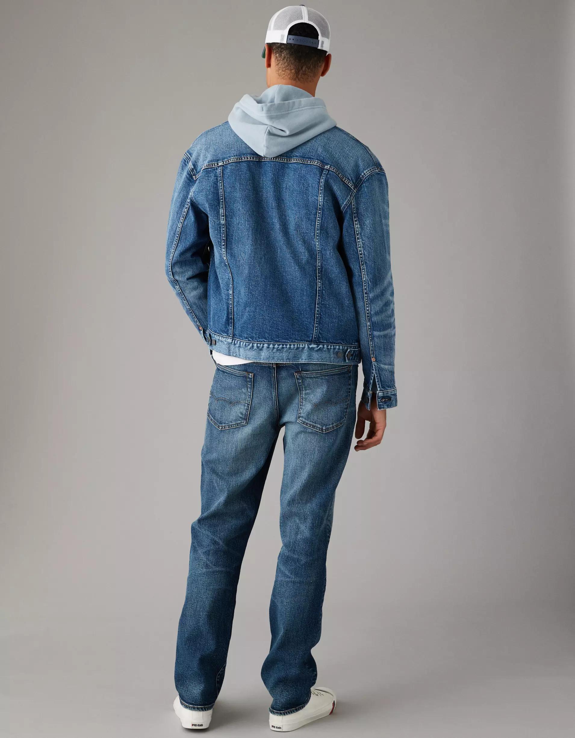 AE EasyFlex Distressed Relaxed Straight Jean Product Image