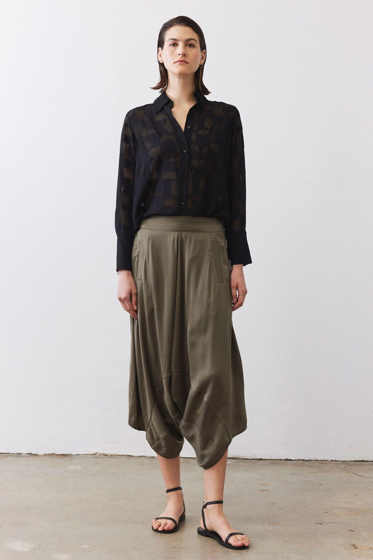 Slouchy Cropped Pants Product Image