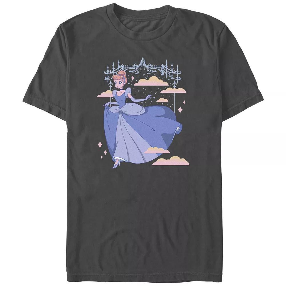 Disney's Cinderella Anime Style Portrait Juniors' Boyfriend Graphic Tee, Women's,  Product Image