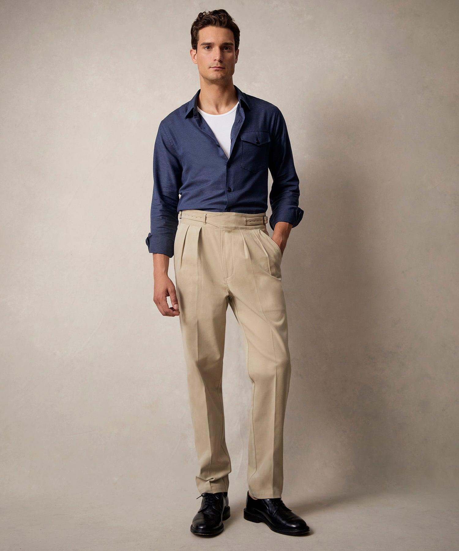 Italian Brushed Cotton Gurkha Trouser Product Image