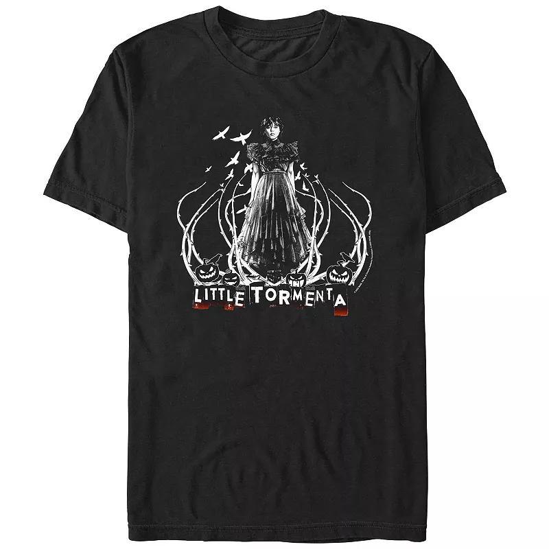 Men's Wednesday Little Tormenta Graphic Tee, Size: Medium, Black Product Image