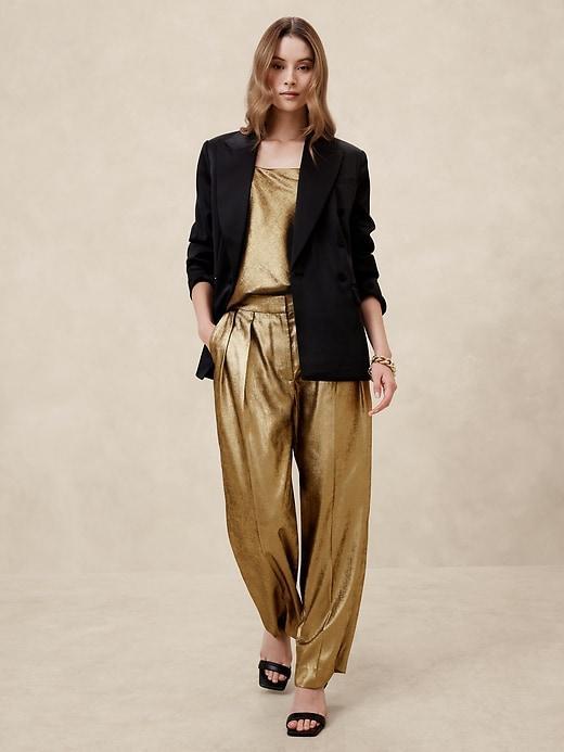 Relaxed Lamé Trouser Product Image