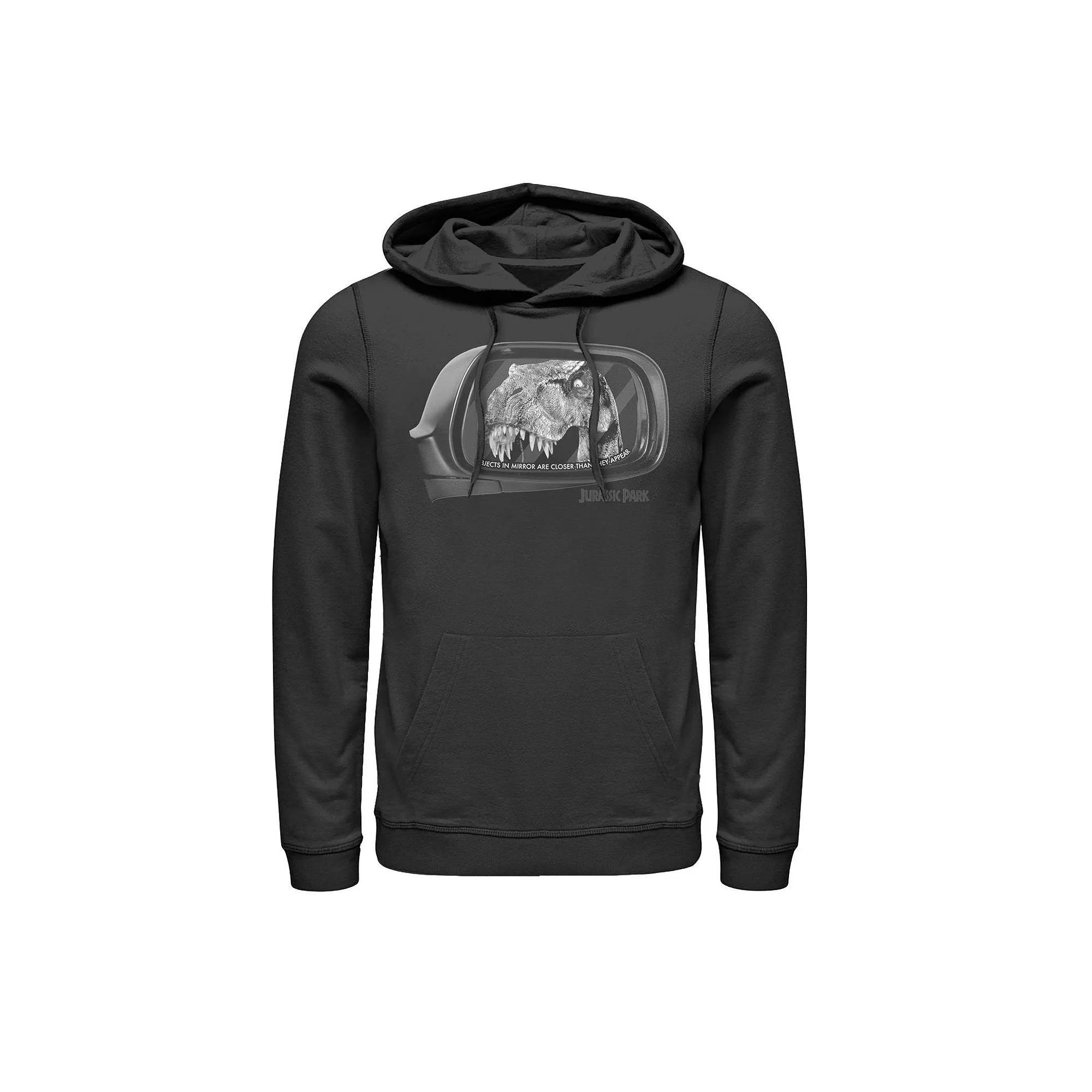 Men's Jurassic Park Mirror Hoodie, Size: XL, Black Product Image