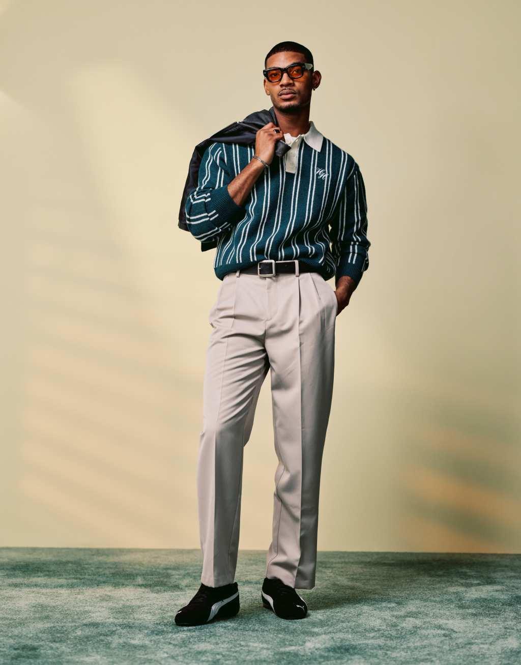 ASOS DESIGN smart wide leg pants with double pleats in stone | ASOS Product Image