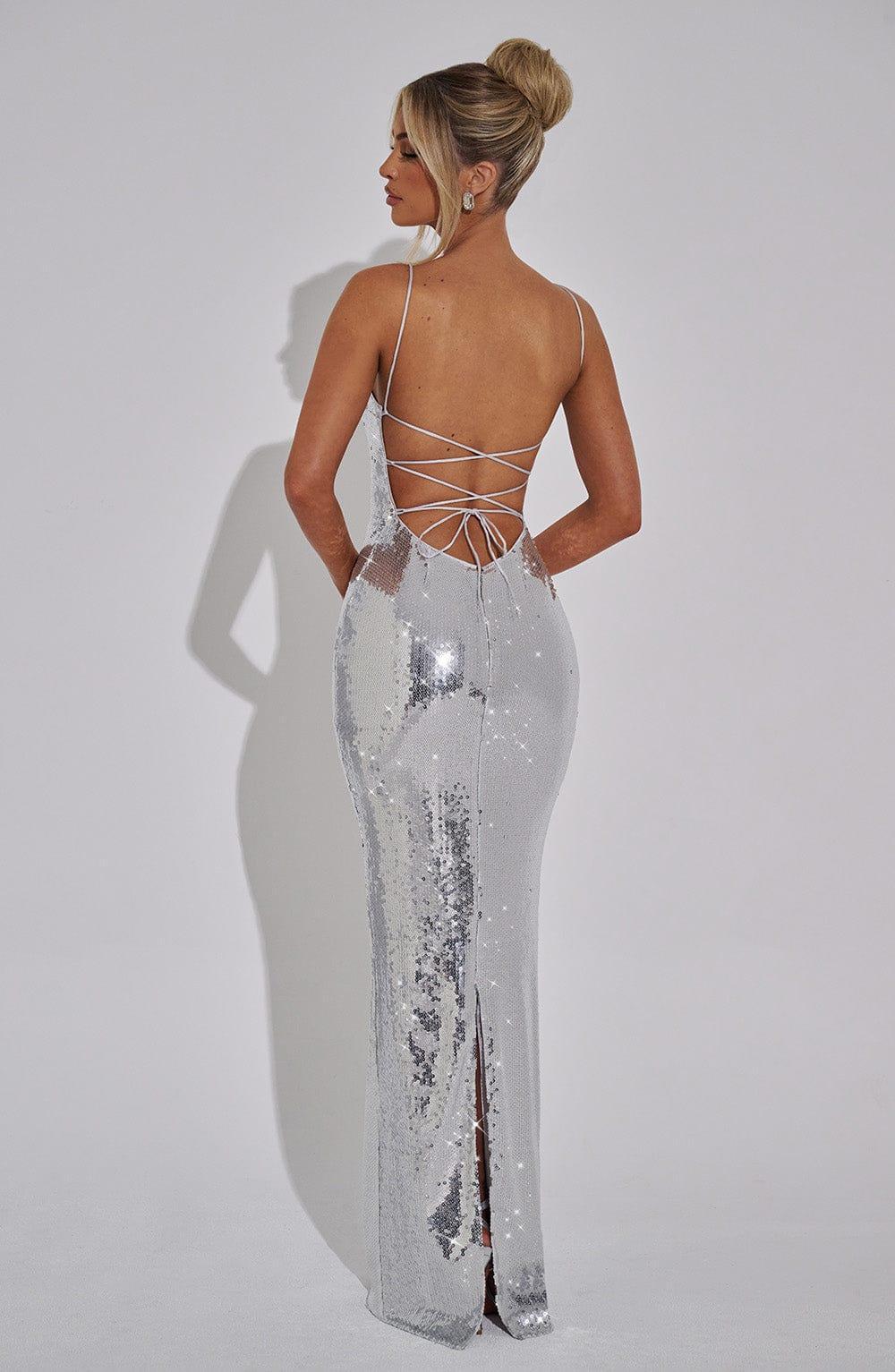 Atari Maxi Dress - Silver Product Image