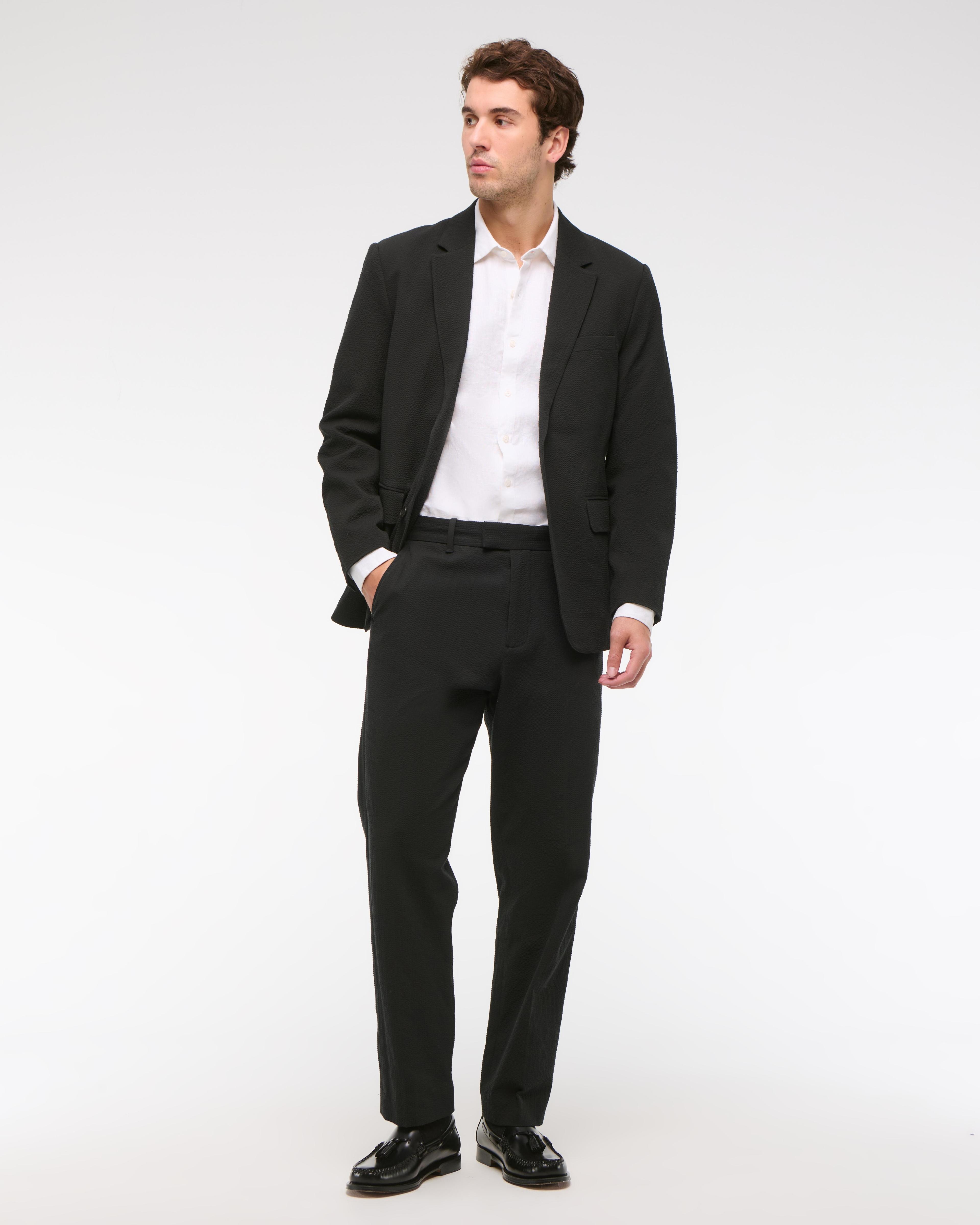 The A&F Collins Tailored Classic Seersucker Blazer Product Image