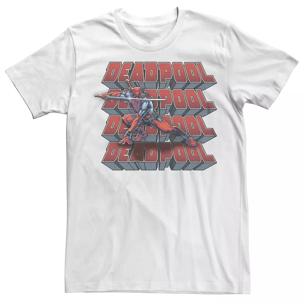 Men's Marvel Comics Retro Deadpool Stacked Graphic Tee,  Product Image