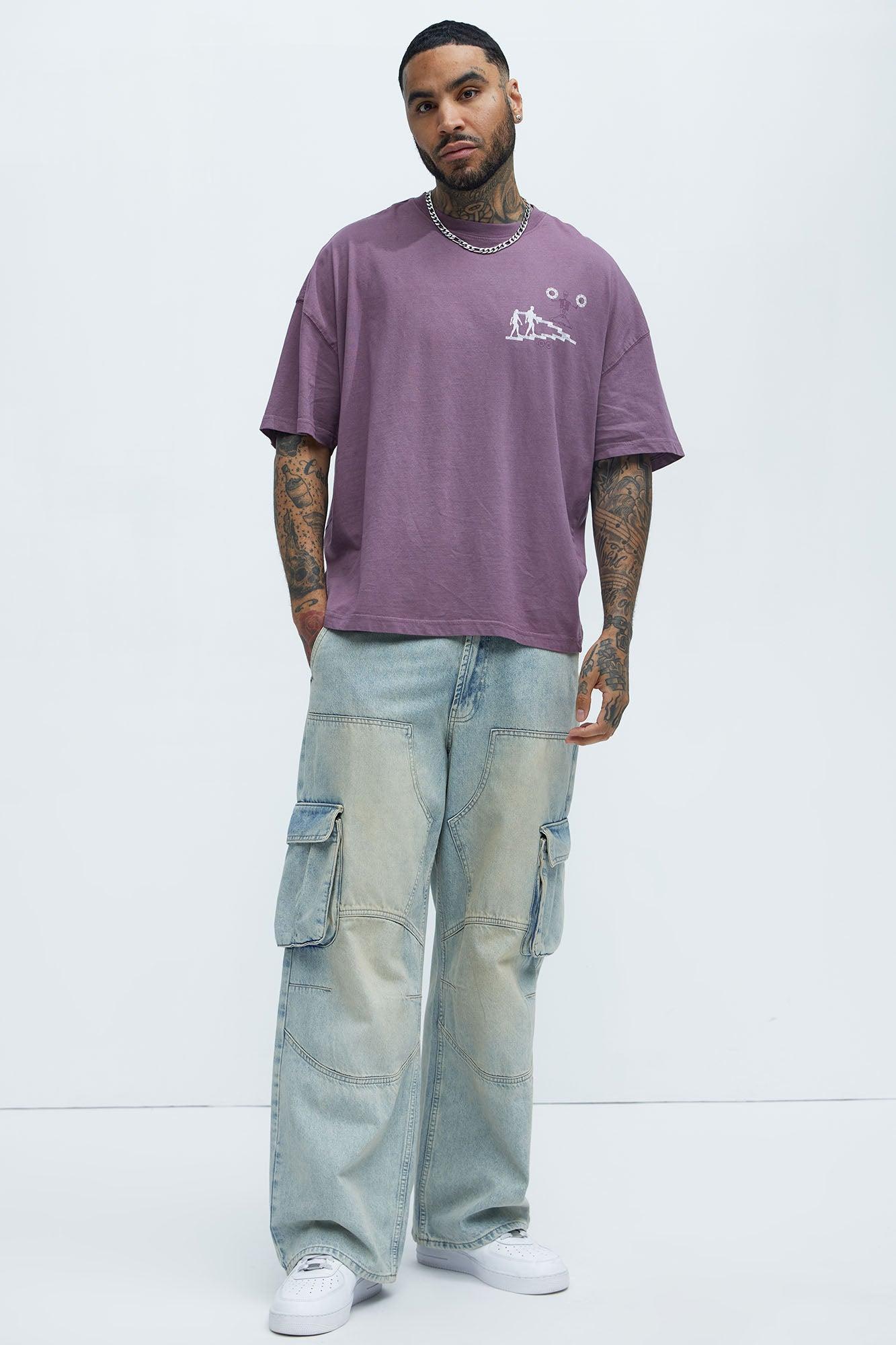 Beyond The Flesh Oversized Short Sleeve Tee - Purple Product Image