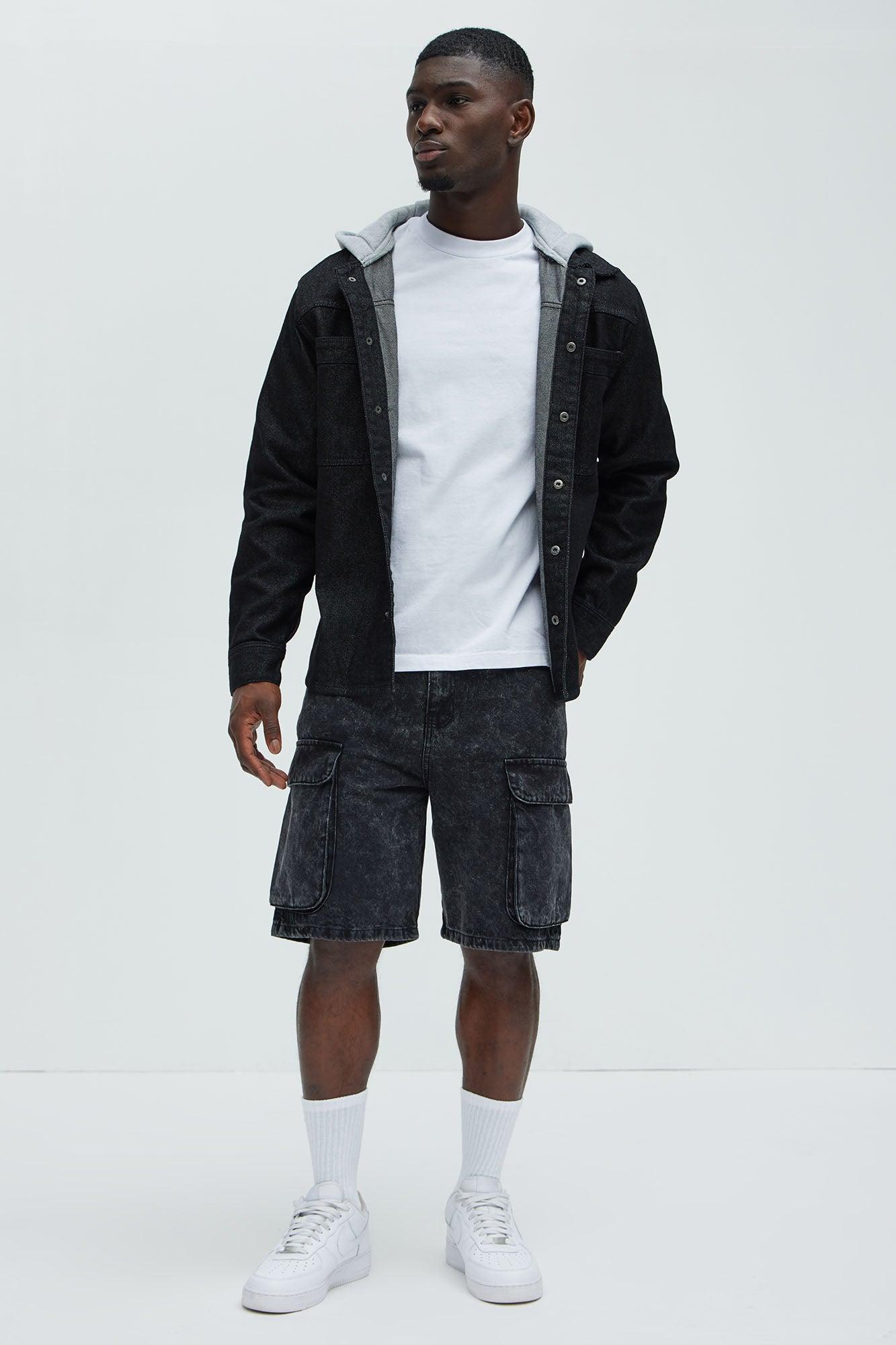 Jackson Lightweight Denim Shacket - Black Product Image
