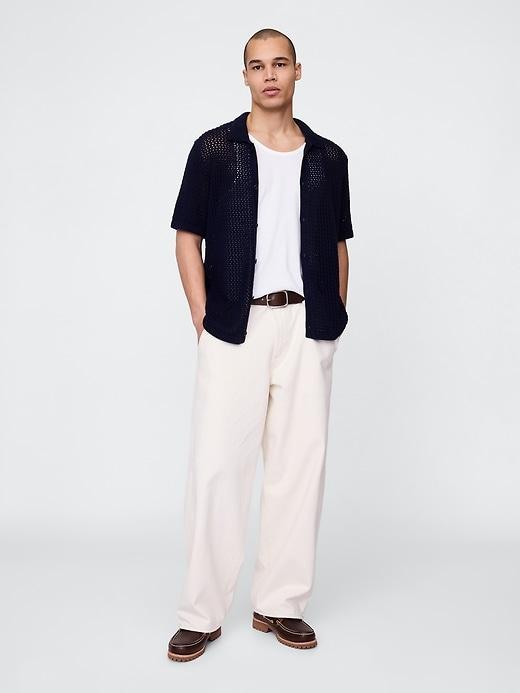 Mesh Sweater Shirt Product Image