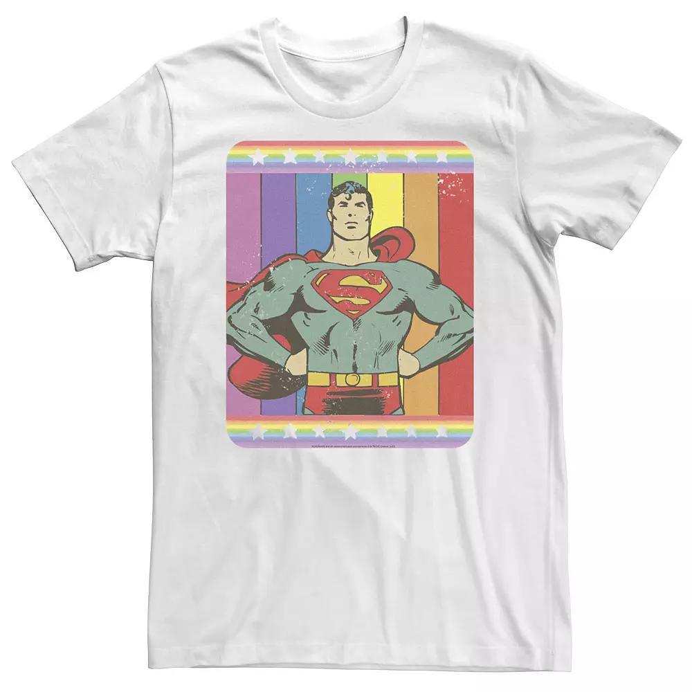 Big & Tall DC Comics Pride Superman Rainbow Flag Portrait Tee, Men's,  Product Image