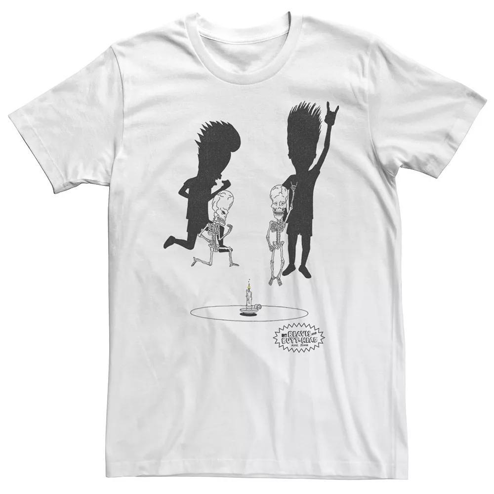 Mens Beavis And Butthead Skeleton Rock Out Short Sleeve Tee Product Image