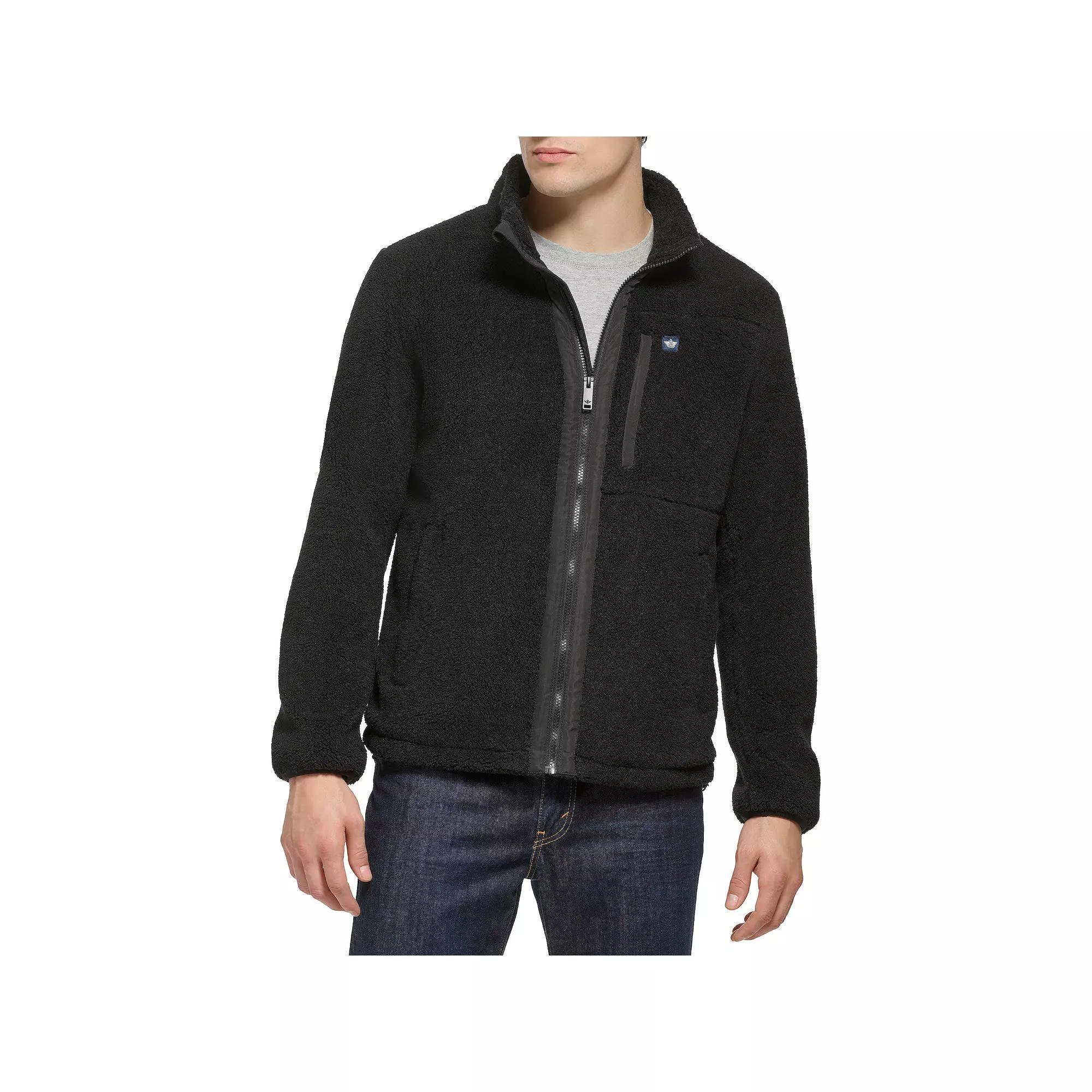 Mens Dockers Sherpa Zip Front Jacket Blue Blue Product Image