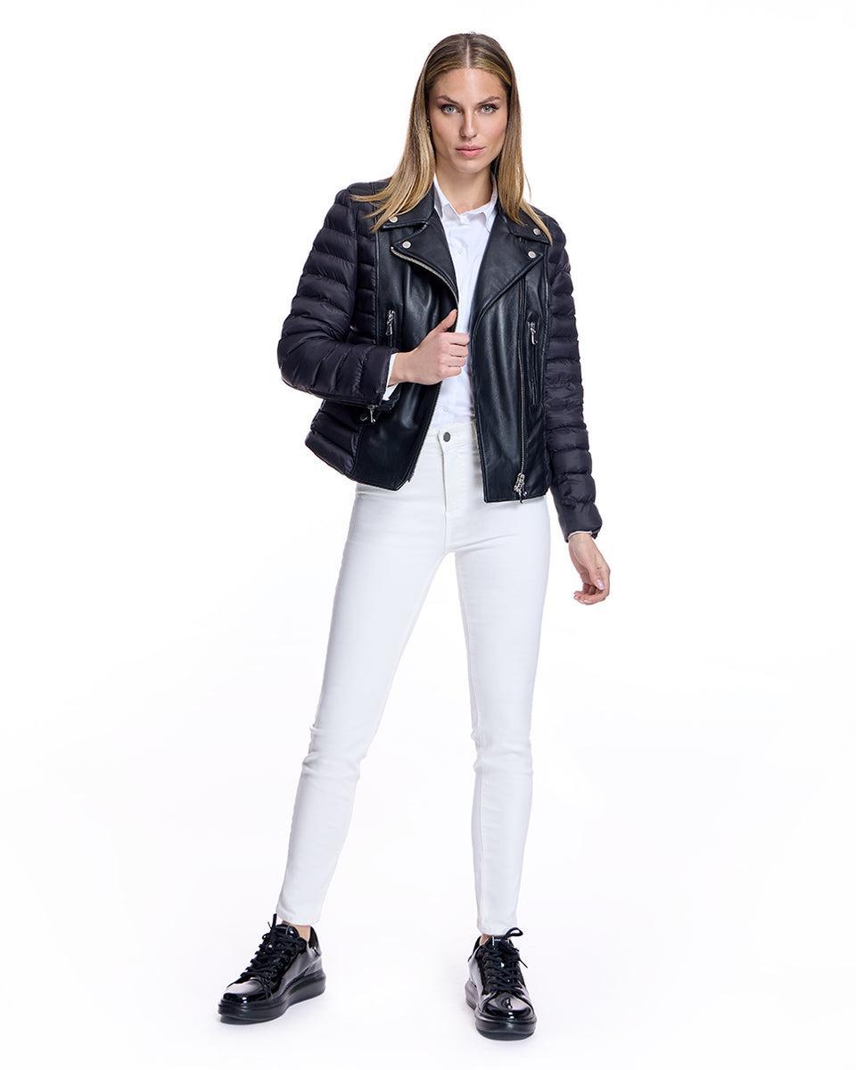 Leather Puffer Jacket-Maximilian Product Image