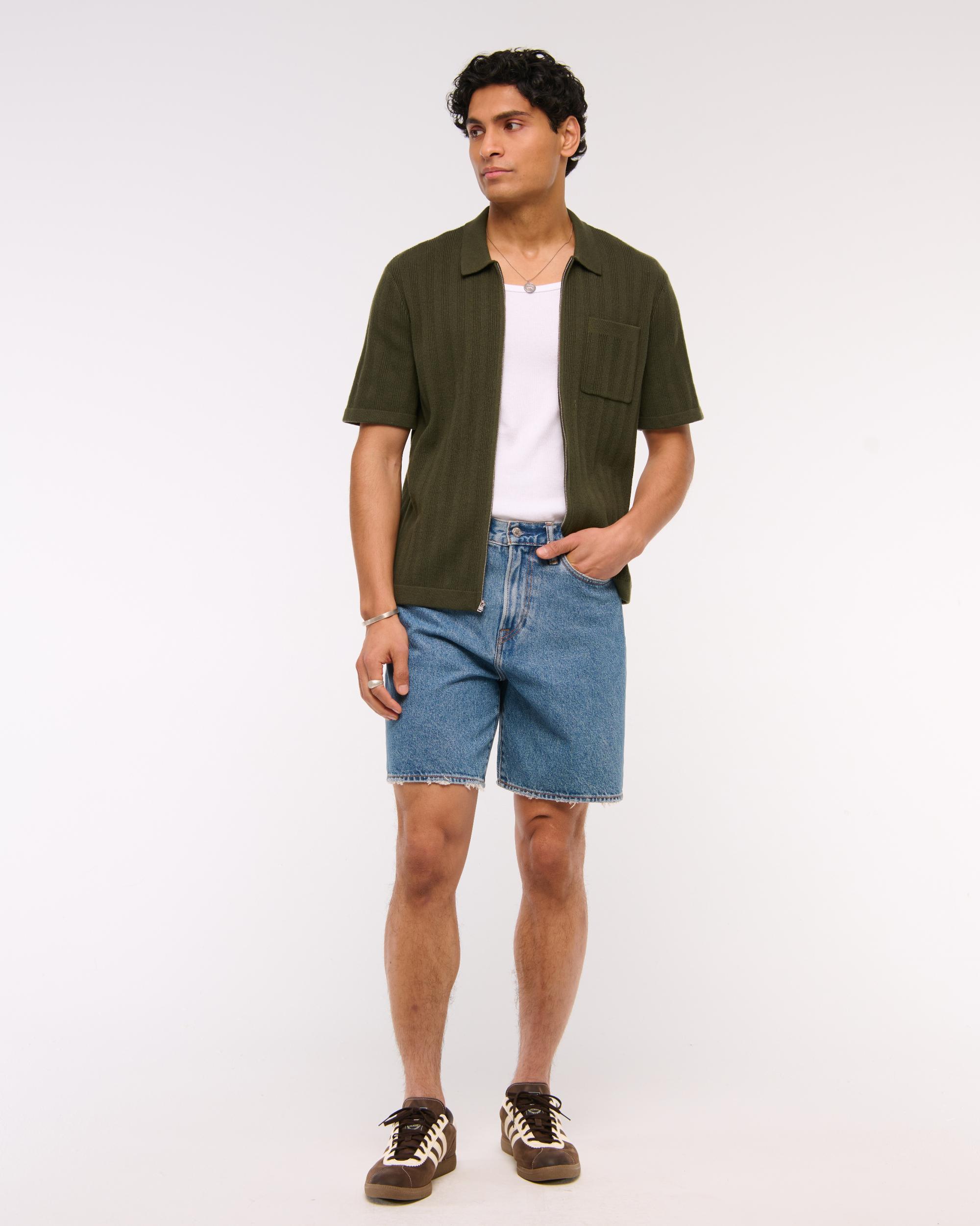 Full-Zip Sweater Polo Product Image